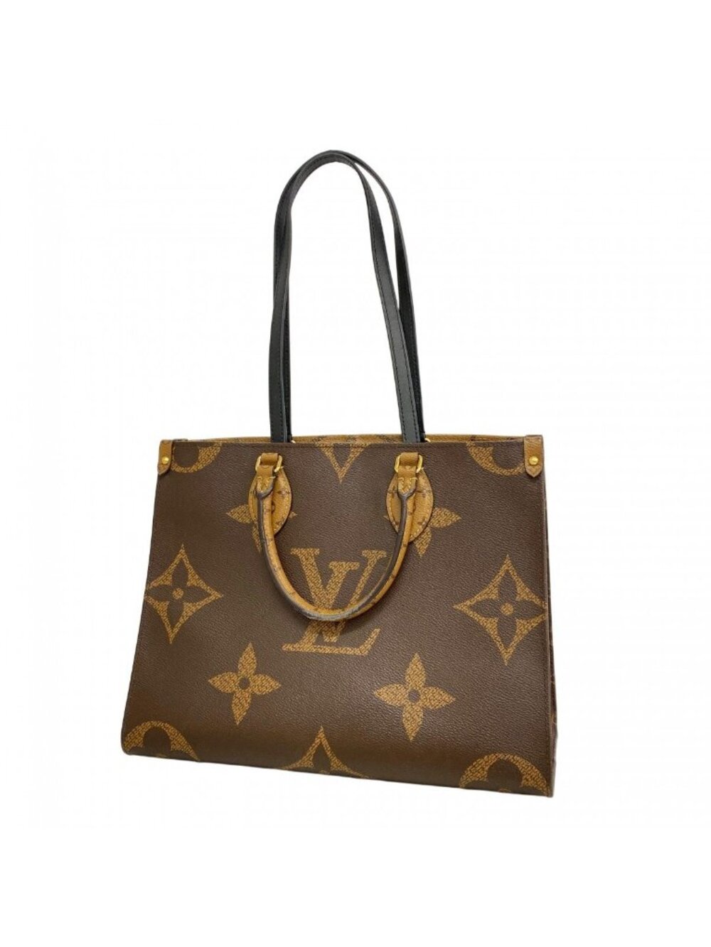 Louis Vuitton Tote Monogram Giant Reverse On The Go MM Brown 2-Way